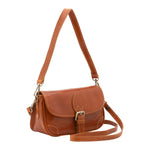Borsa a tracolla da donna Vera pelle 5587-Cognac I Fratelli