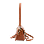 Borsa a tracolla da donna Vera pelle 5587-Cognac I Fratelli
