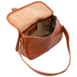 Borsa a tracolla da donna Vera pelle 5587-Cognac I Fratelli