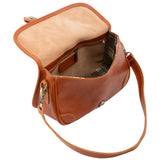 Borsa a tracolla da donna Vera pelle 5587-Cognac I Fratelli