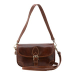 Borsa a tracolla da donna Vera pelle 5587-Marrone I Fratelli