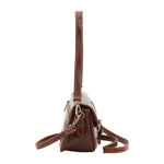 Borsa a tracolla da donna Vera pelle 5587-Marrone I Fratelli