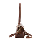 Borsa a tracolla da donna Vera pelle 5587-Marrone I Fratelli