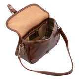 Borsa a tracolla da donna Vera pelle 5587-Marrone I Fratelli