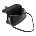 Borsa a tracolla da donna Vera pelle 5587-Nero I Fratelli