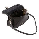 Borsa a tracolla da donna Vera pelle 5587-Nero I Fratelli