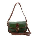 Borsa a tracolla da donna Vera pelle 5587-Verde I Fratelli