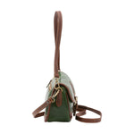 Borsa a tracolla da donna Vera pelle 5587-Verde I Fratelli
