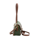 Borsa a tracolla da donna Vera pelle 5587-Verde I Fratelli