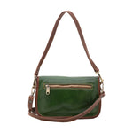 Borsa a tracolla da donna Vera pelle 5587-Verde I Fratelli