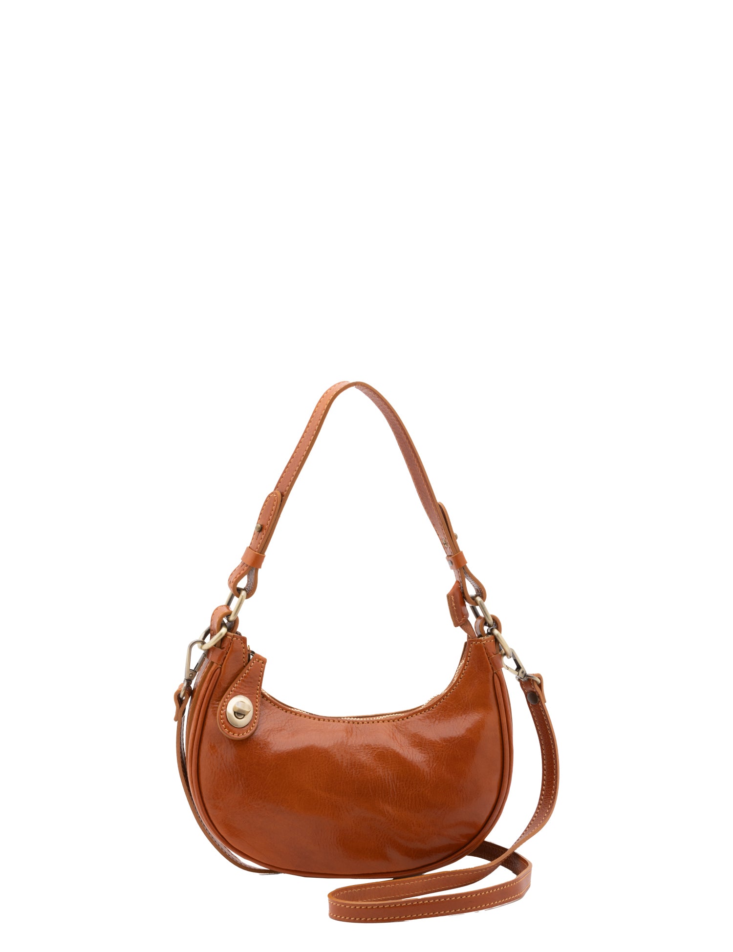 Borsa a spalla da donna Vera pelle 5589-Cognac I Fratelli