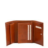 Portafoglio donna in vera pelle Made in Italy 5594-Cognac I Fratelli