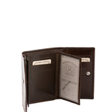 Portafoglio donna in vera pelle Made in Italy 5594-Tmoro I Fratelli