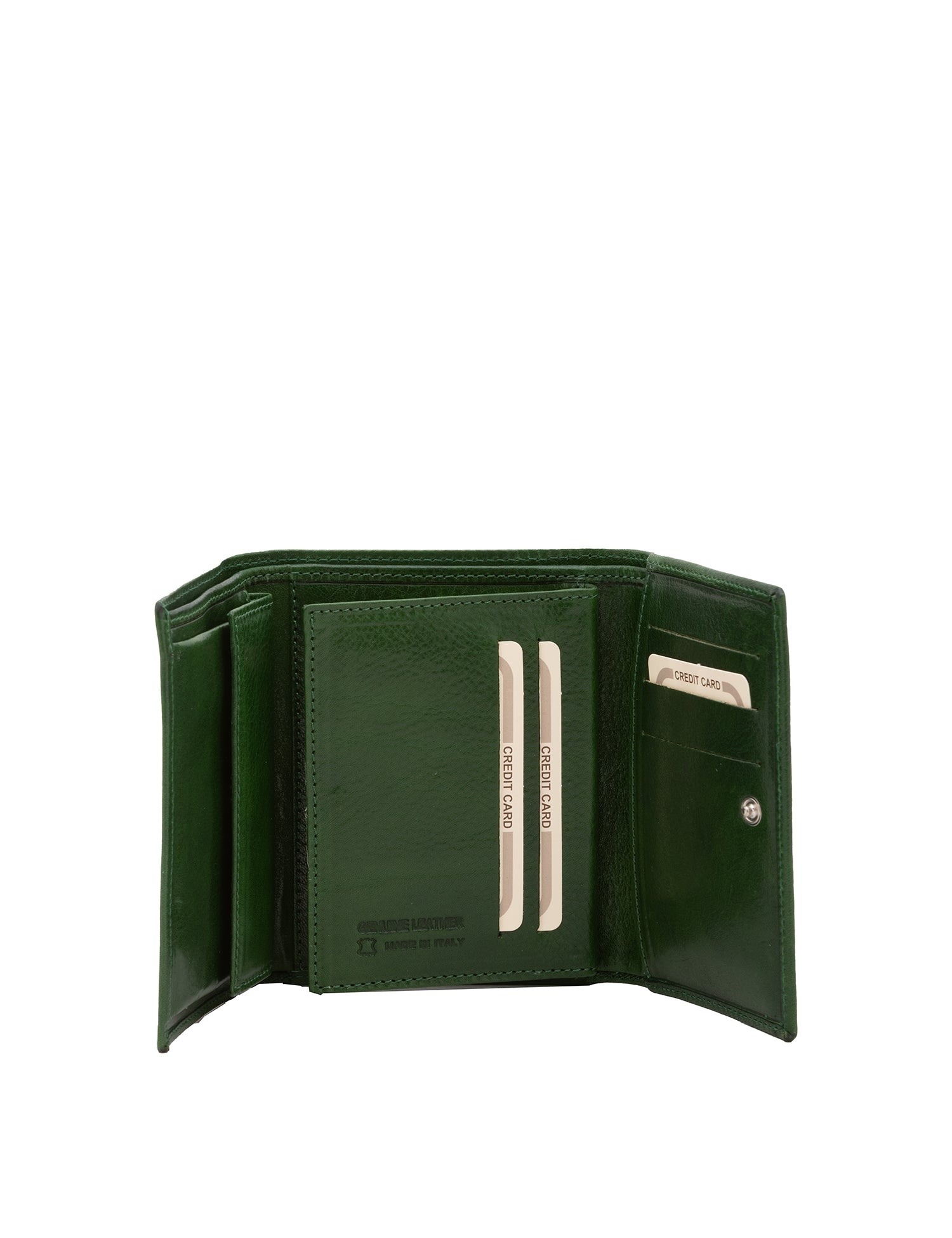 Portafoglio donna in vera pelle Made in Italy 5594-Verde I Fratelli