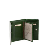 Portafoglio donna in vera pelle Made in Italy 5594-Verde I Fratelli