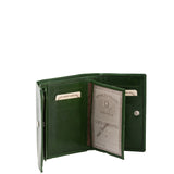 Portafoglio donna in vera pelle Made in Italy 5594-Verde I Fratelli
