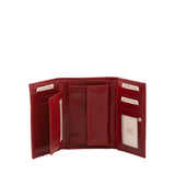 Portafoglio donna in vera pelle Made in Italy 5595-Rosso I Fratelli
