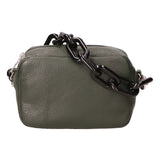 Barbara Borsa a spalla da donna Vera pelle 05706-D14 VERDE SCURO DARK GREEN Gave Lux