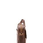 Borsa a mano unisex in vera pelle Made in Italy 4575-TESTA DI MORO Alessia Firenze