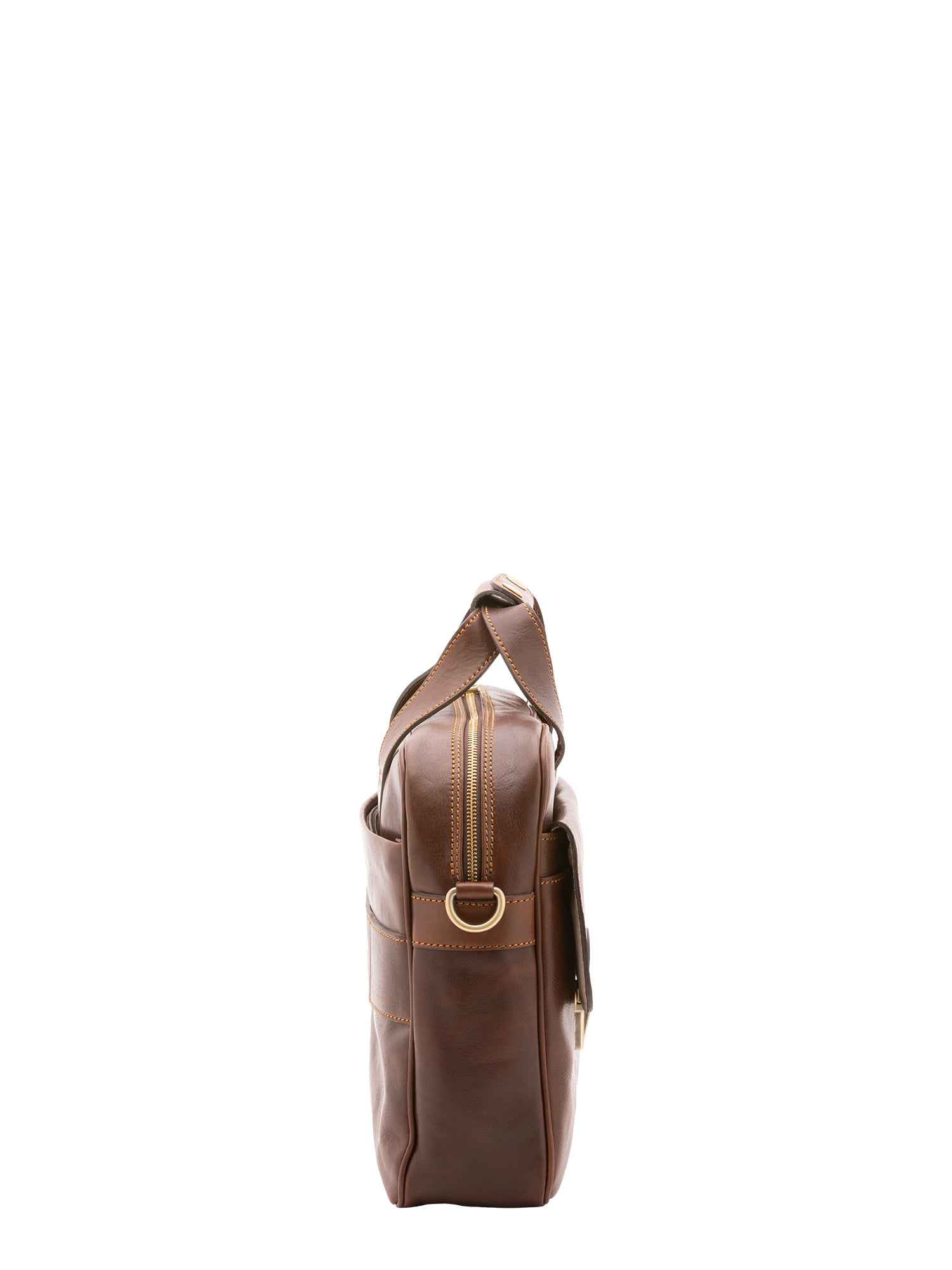 Borsa a mano unisex in vera pelle Made in Italy 4575-TESTA DI MORO Alessia Firenze