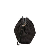 Borsa a tracolla da donna Paglia e pelle MYB-7011-SS-NERO 61+12 TABRU My Best Bag