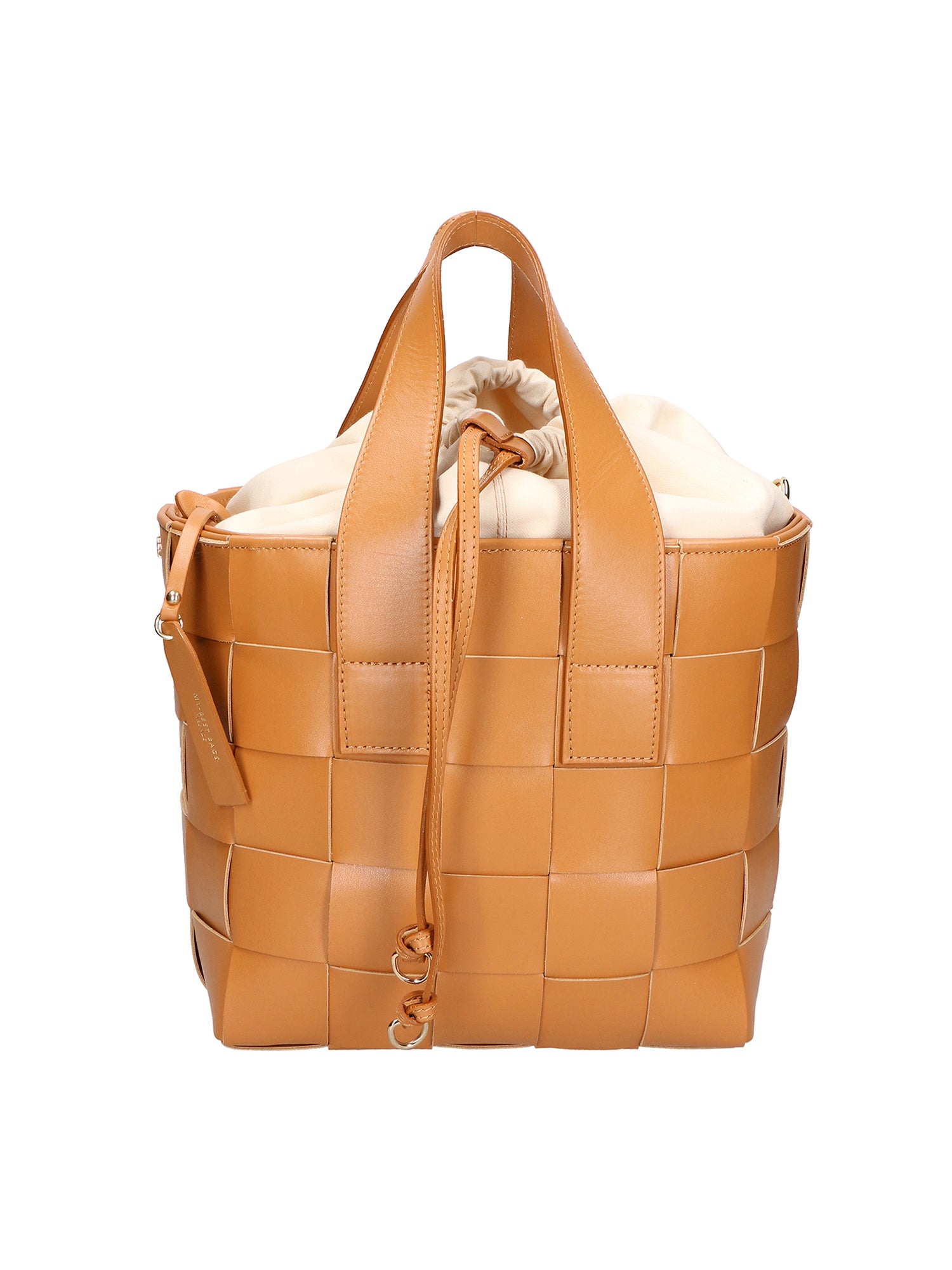Borsa a mano da donna Vera pelle MYB-7055-SS-CUOIO+BEIGE My Best Bag