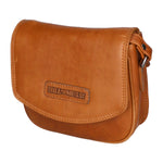 Borsa a tracolla da uomo in vera pelle RFID HILB-871-COGNAC CUOIO Hill Burry