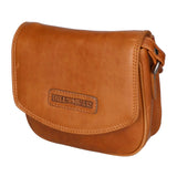 Borsa a tracolla da uomo in vera pelle RFID HILB-871-COGNAC CUOIO Hill Burry