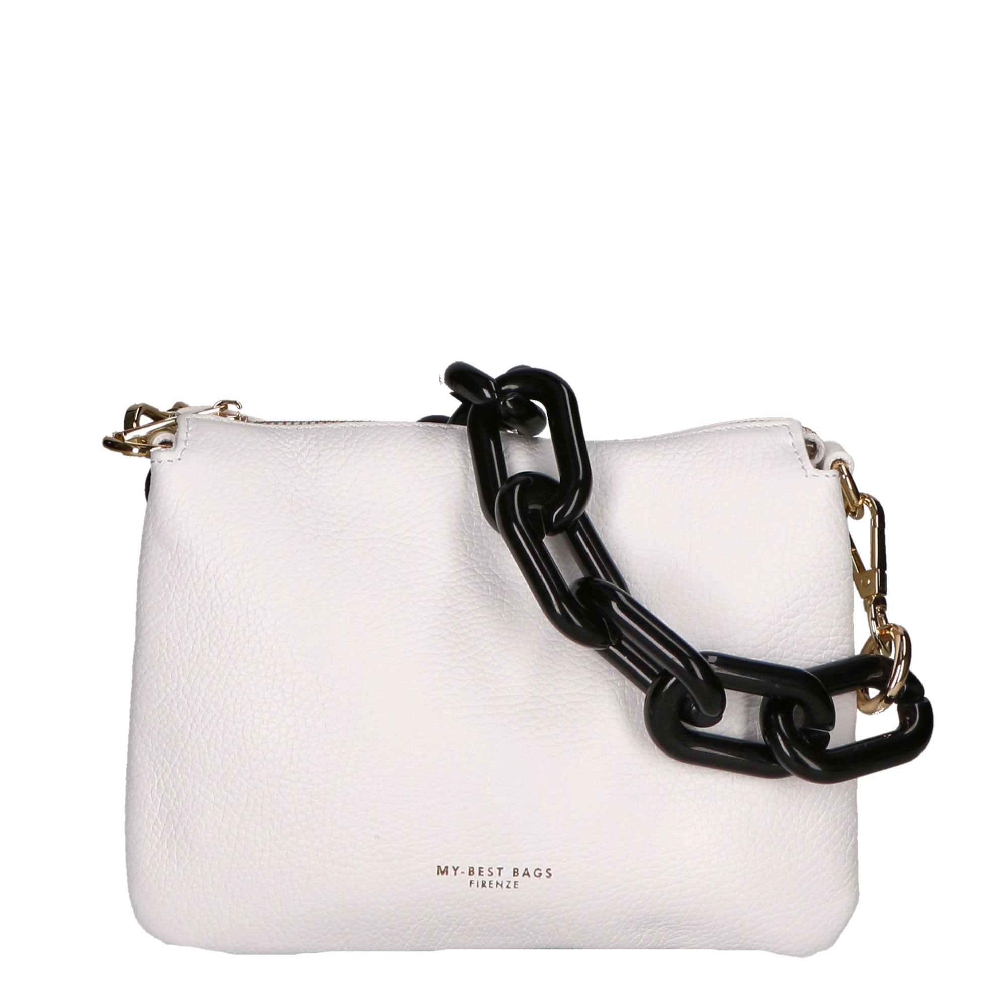 Borsa a tracolla da donna Vera pelle MYB-7024-SS-BIANCO My Best Bag