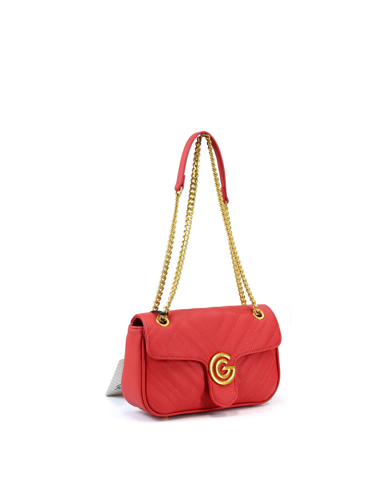 Borsa a tracolla da donna 100% pelle vegana PU GGB011RED Gabriella G Firenze
