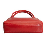 Borsa a Spalla in Vera Pelle Rosso Scuro