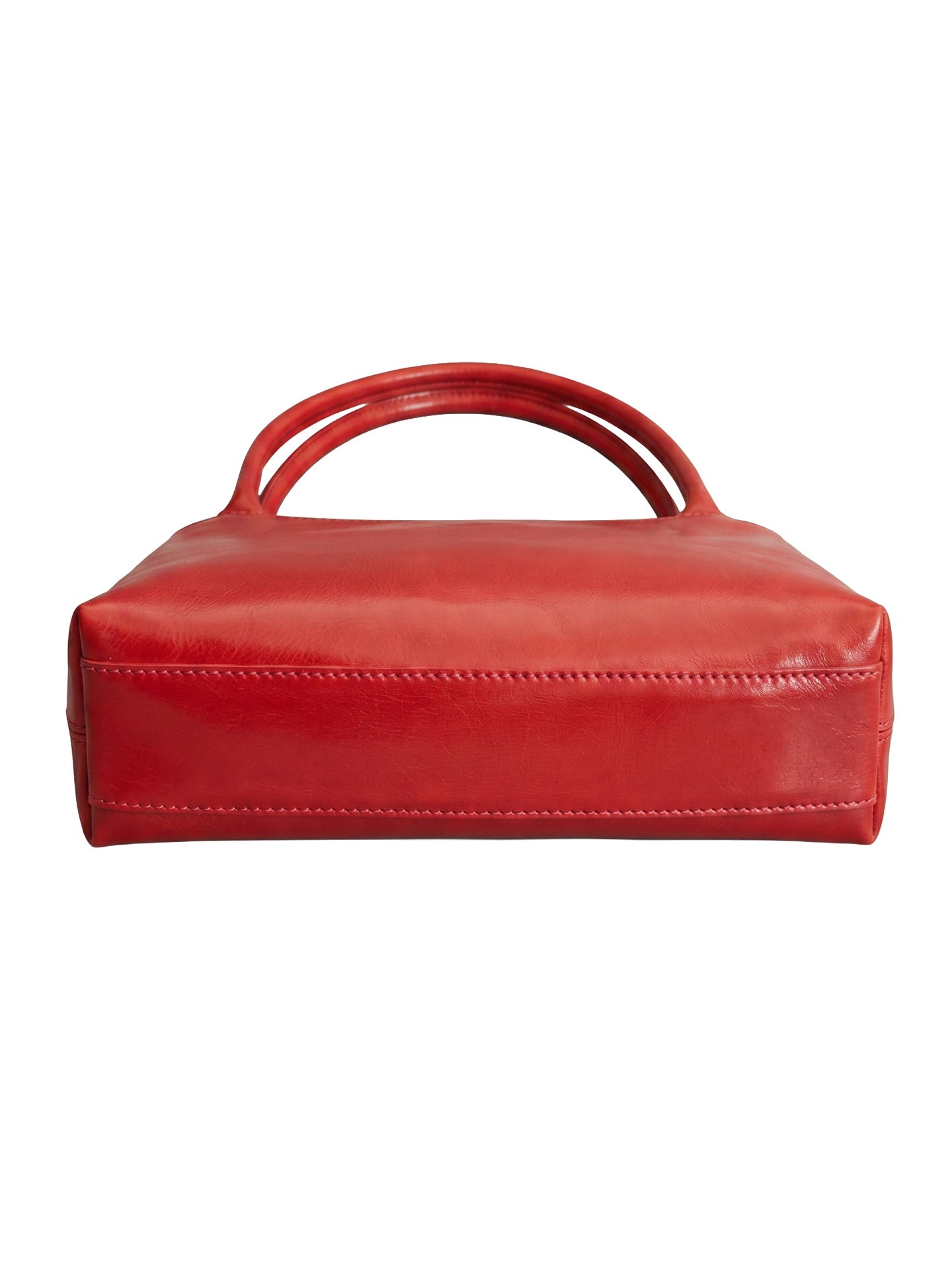 Borsa a Spalla in Vera Pelle Rosso Scuro
