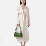 Borsa a Spalla in Vera Pelle Verde