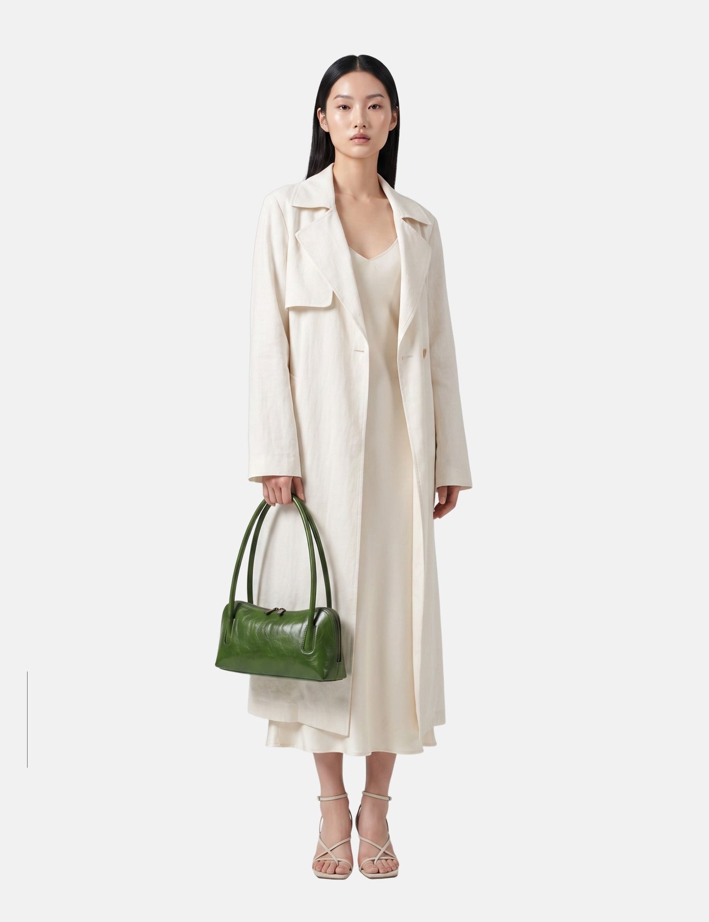 Borsa a Spalla in Vera Pelle Verde