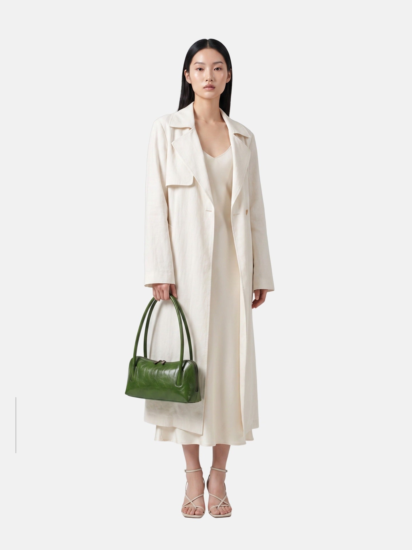 Borsa a Spalla in Vera Pelle Verde