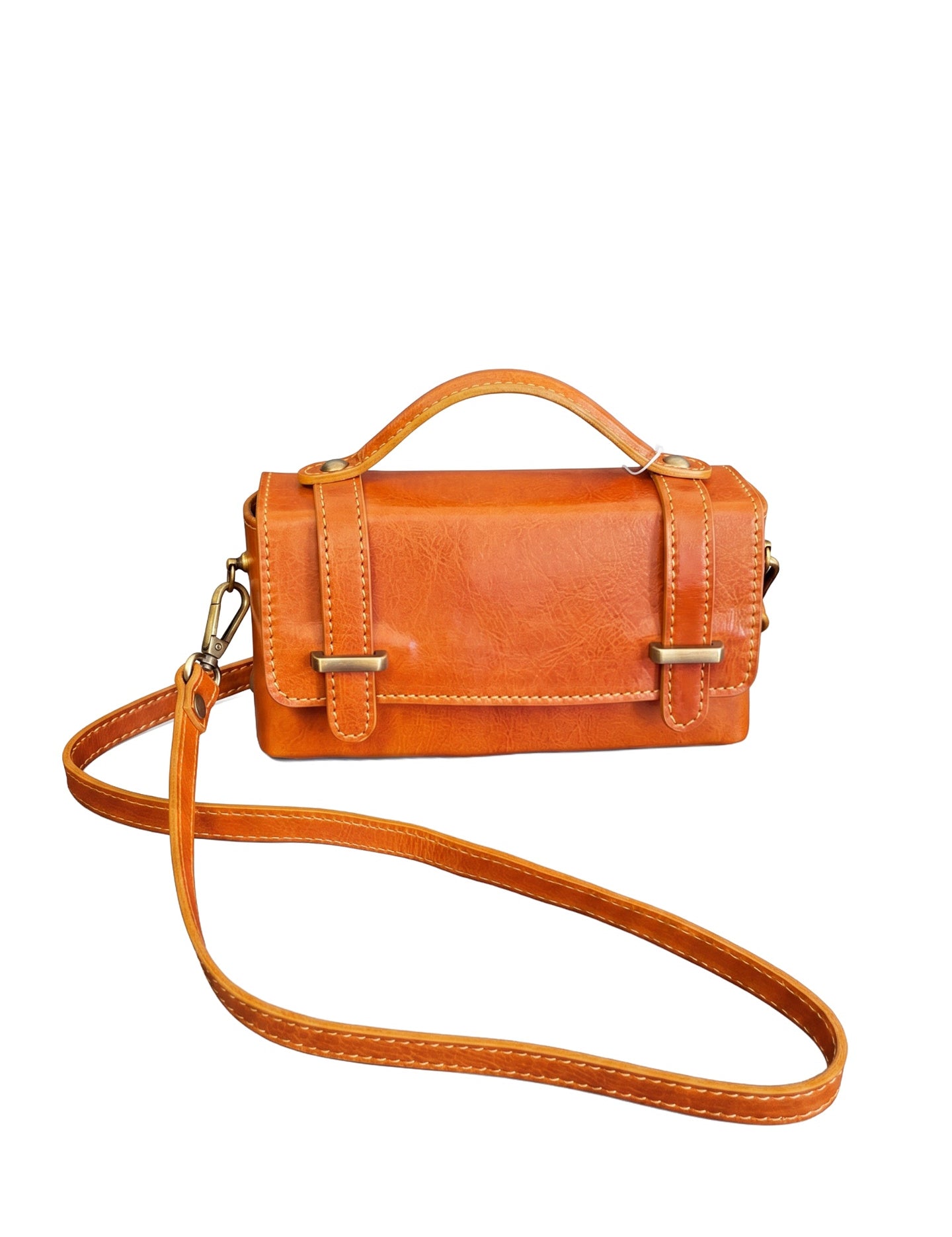 Borsa a Tracolla in Vera Pelle Cammello