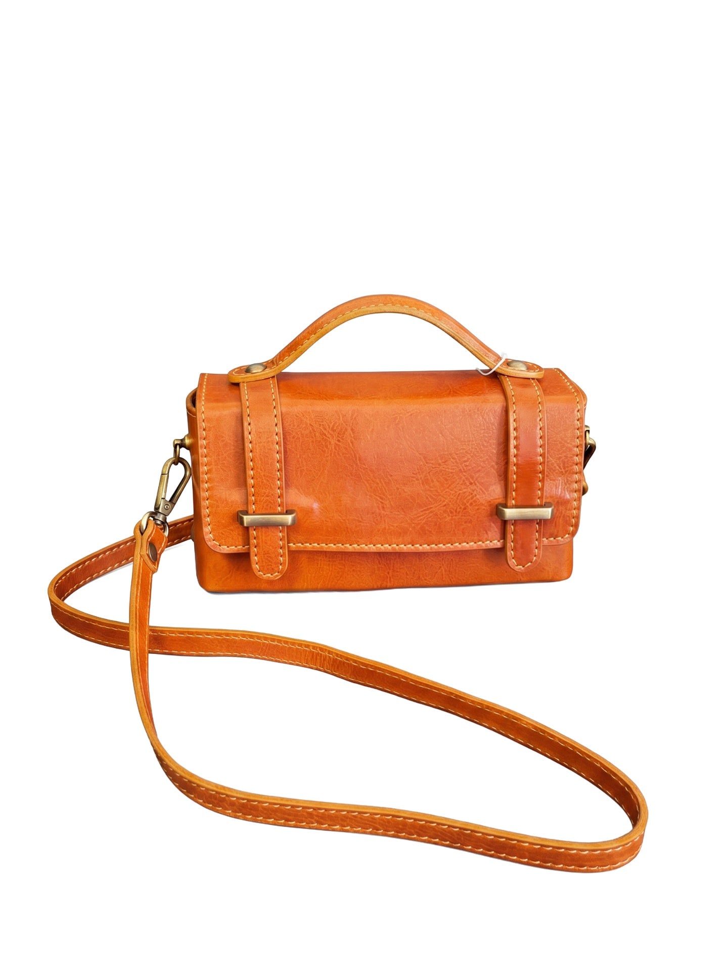 Borsa a Tracolla in Vera Pelle Cammello
