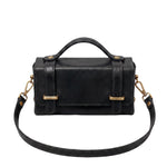 Borsa a Tracolla in Vera Pelle Nero