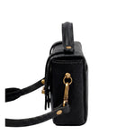 Borsa a Tracolla in Vera Pelle Nero