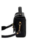 Borsa a Tracolla in Vera Pelle Nero