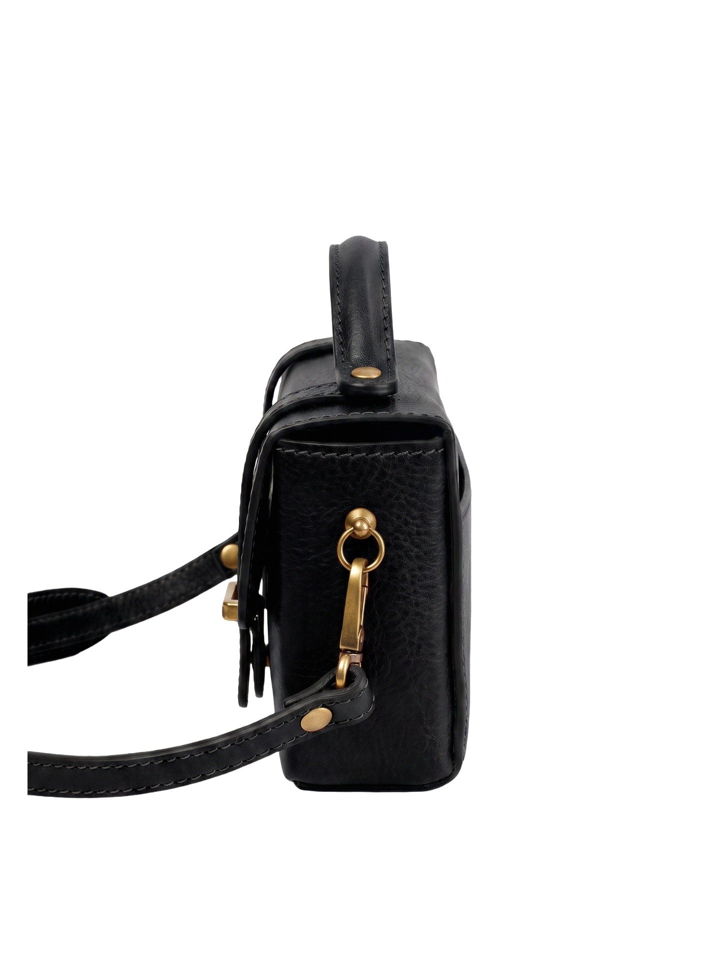 Borsa a Tracolla in Vera Pelle Nero