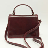 Borsa a Mano in Vera Pelle Bordeaux
