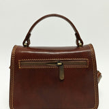 Borsa a Mano in Vera Pelle Marrone
