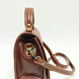 Borsa a Mano in Vera Pelle Marrone
