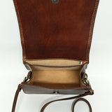 Borsa a Mano in Vera Pelle Marrone