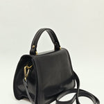 Borsa a Mano in Vera Pelle Nero