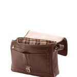 Borsa a mano unisex in vera pelle Made in Italy 4576-TESTA DI MORO Alessia Firenze