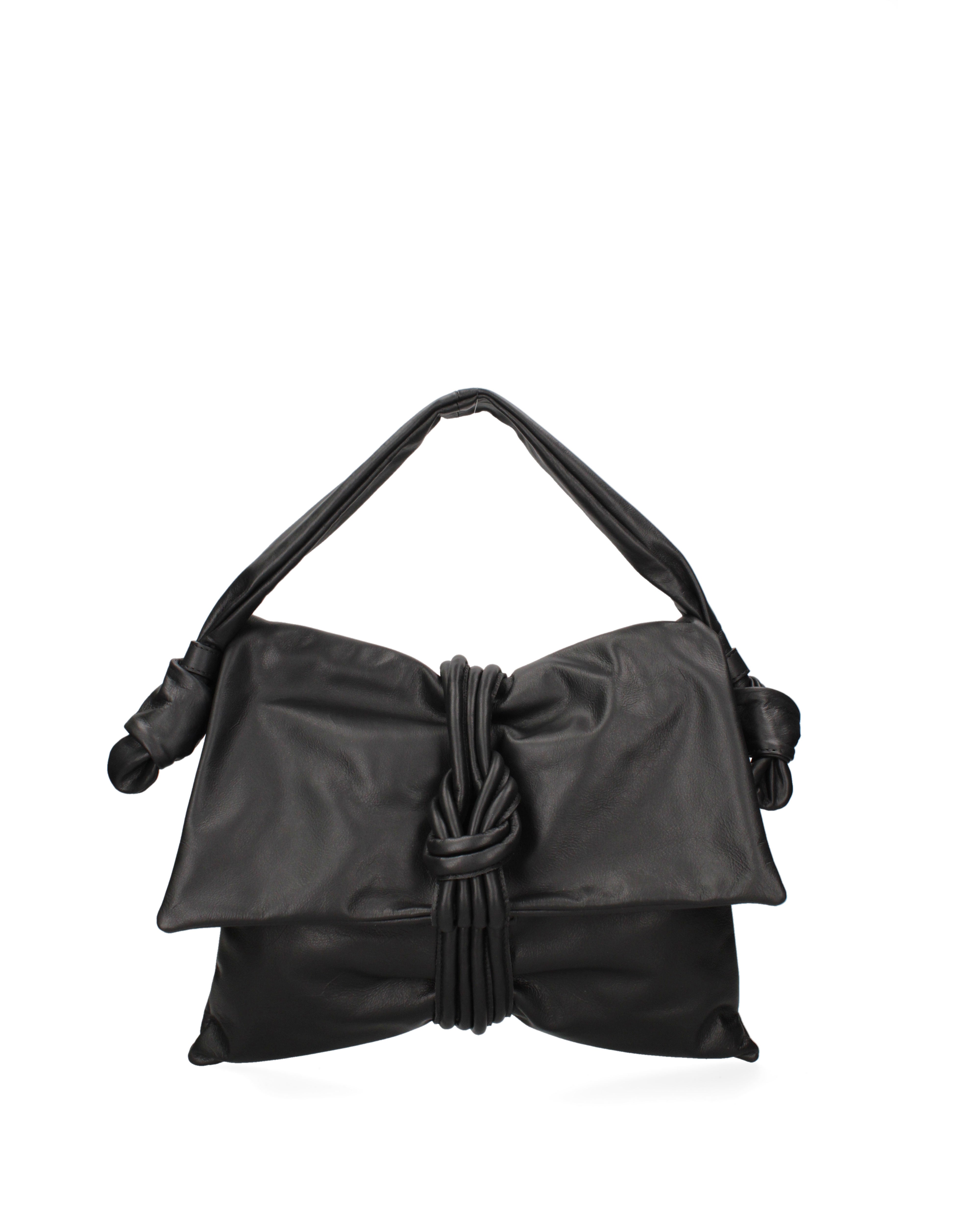 Borsa a spalla da donna Vera pelle 07172-NERO Viola Castellani