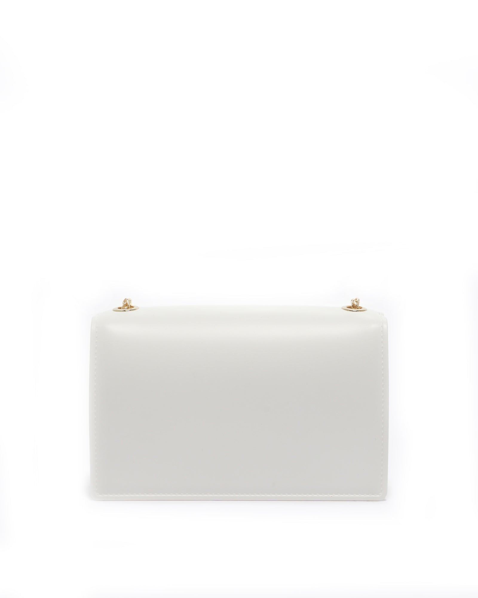 Borsa a mano da donna 100% Pvc FLAT SUPERMEE M-WHITE + GOLD Marc Ellis