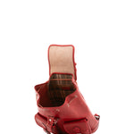 Zaino in vera pelle unisex Made in Italy 4030-ROSSO Alessia Firenze